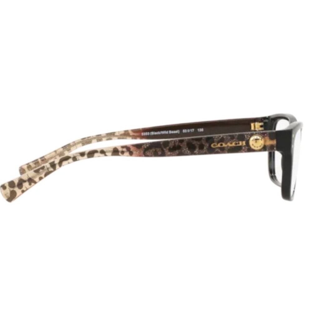 Coach HC6082 Prescription Glasses–Black/Wild Beast Frames–Signature Coach Arms - Picture 5 of 9